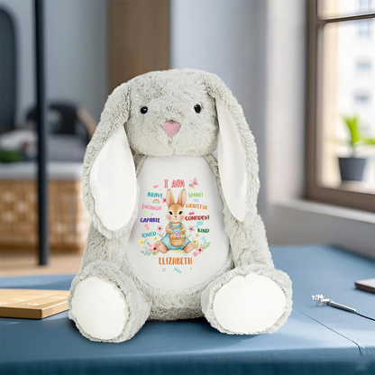 I'm Kind Smart Loved - Personalized Stuffed Bunny