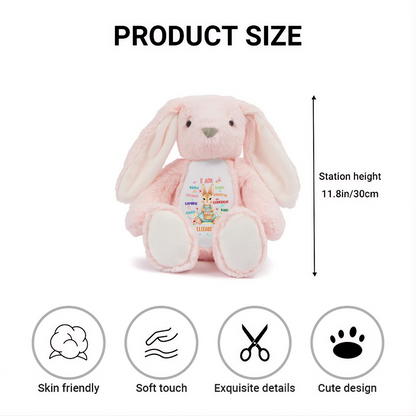 I'm Kind Smart Loved - Personalized Stuffed Bunny