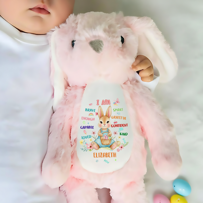 I'm Kind Smart Loved - Personalized Stuffed Bunny