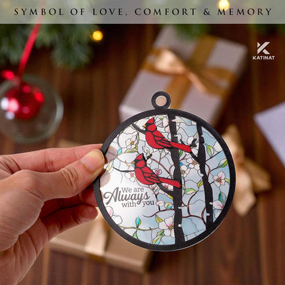 Christmas Ornament 2025 - Ornaments for Christmas Tree, Christmas Tree Ornament, Acrylic Christmas Ornaments, Suncatcher Effect Stained Glass Window Hanging (- KL Cardinal Ornament)