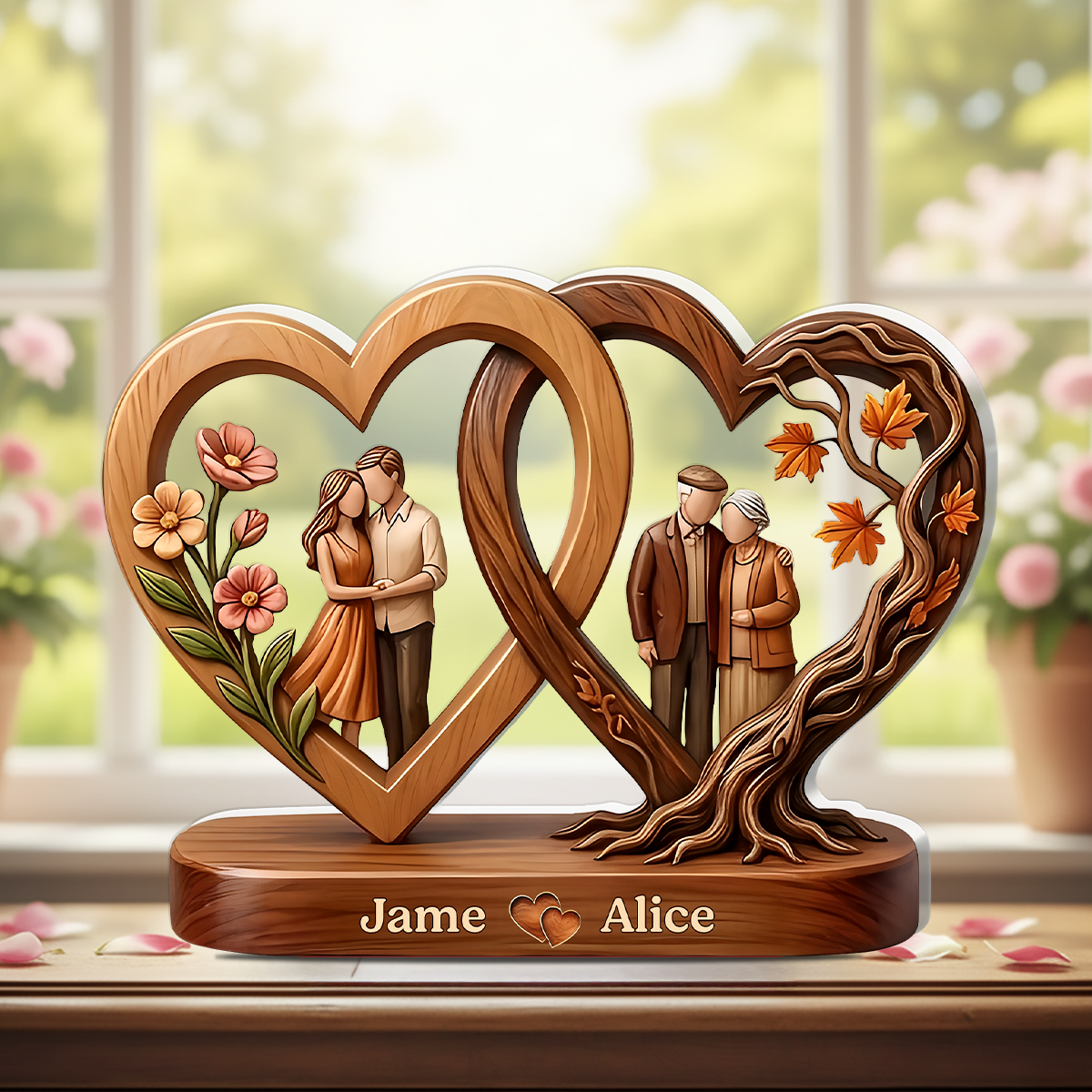 Couple Heart - Personalized Acrylic Plaque