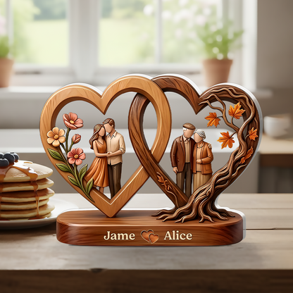 Couple Heart - Personalized Acrylic Plaque