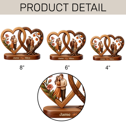 Couple Heart - Personalized Acrylic Plaque