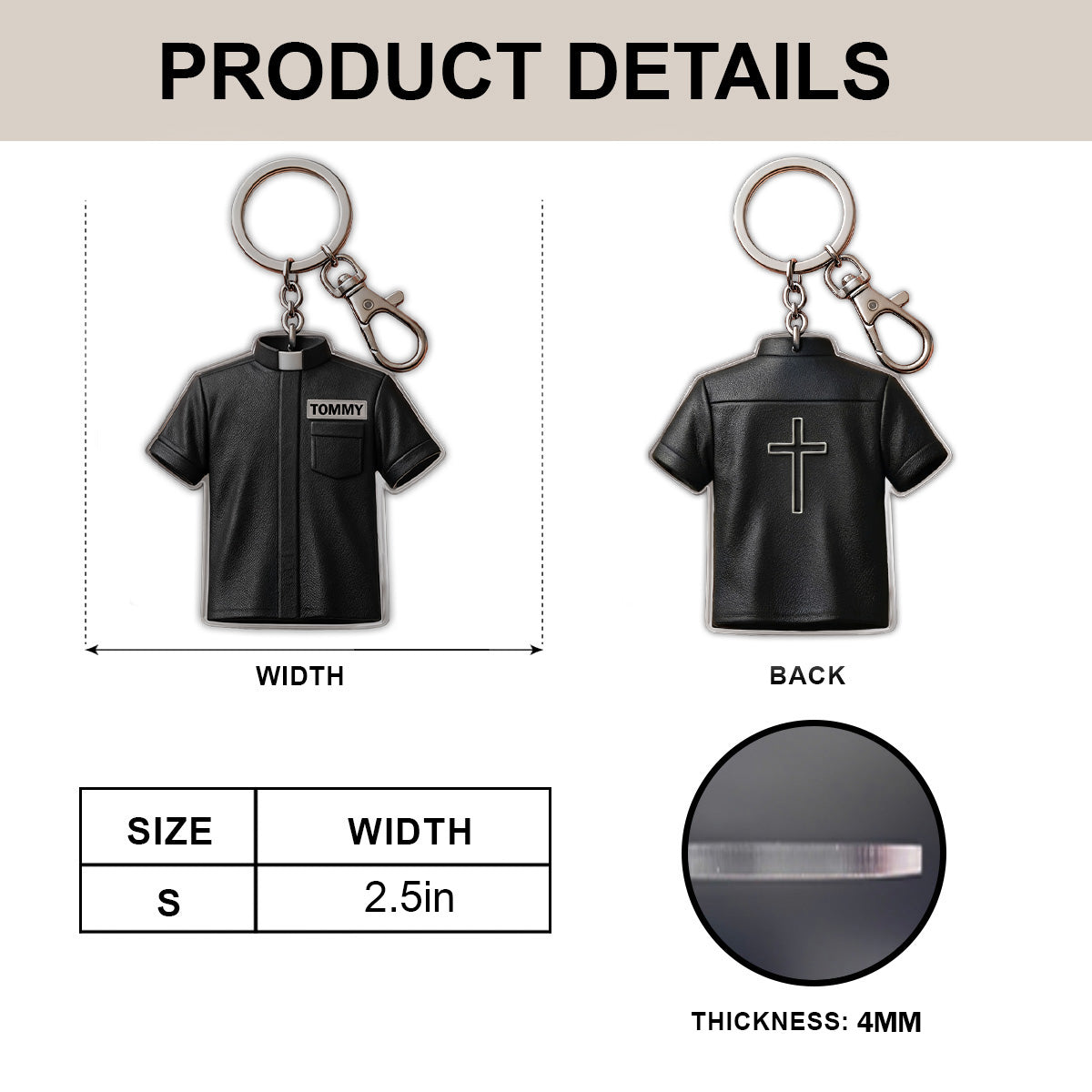 Blessed Messenger - Personalized  Keychain