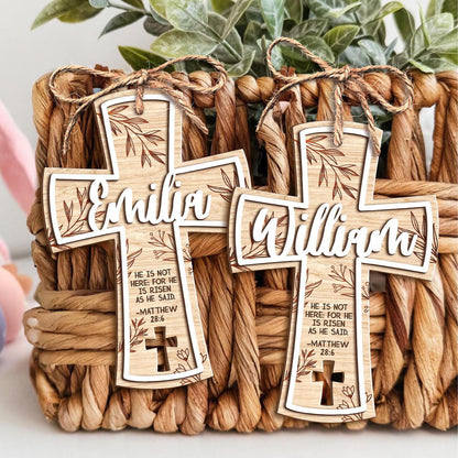 He Is Risen - Personalized Easter Basket Tag