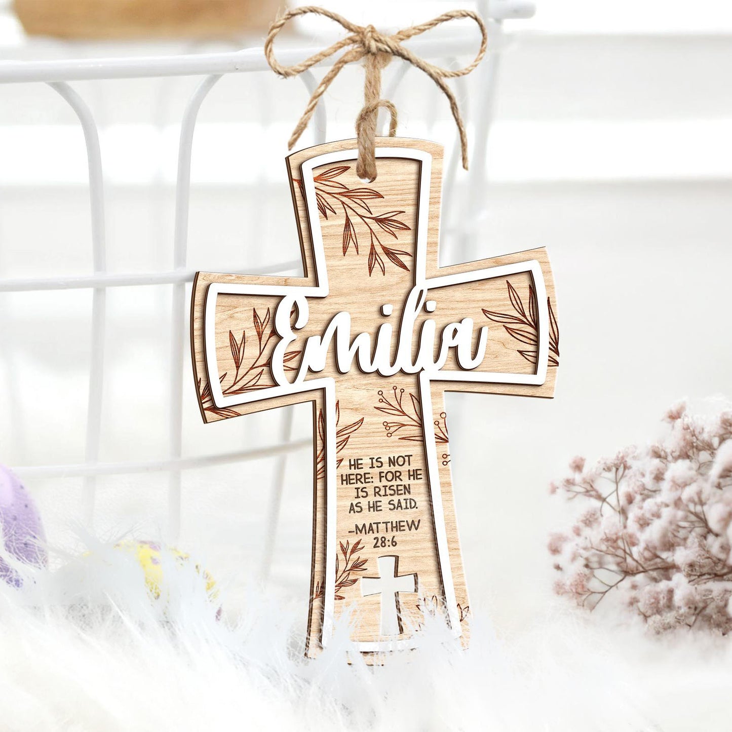 He Is Risen - Personalized Easter Basket Tag