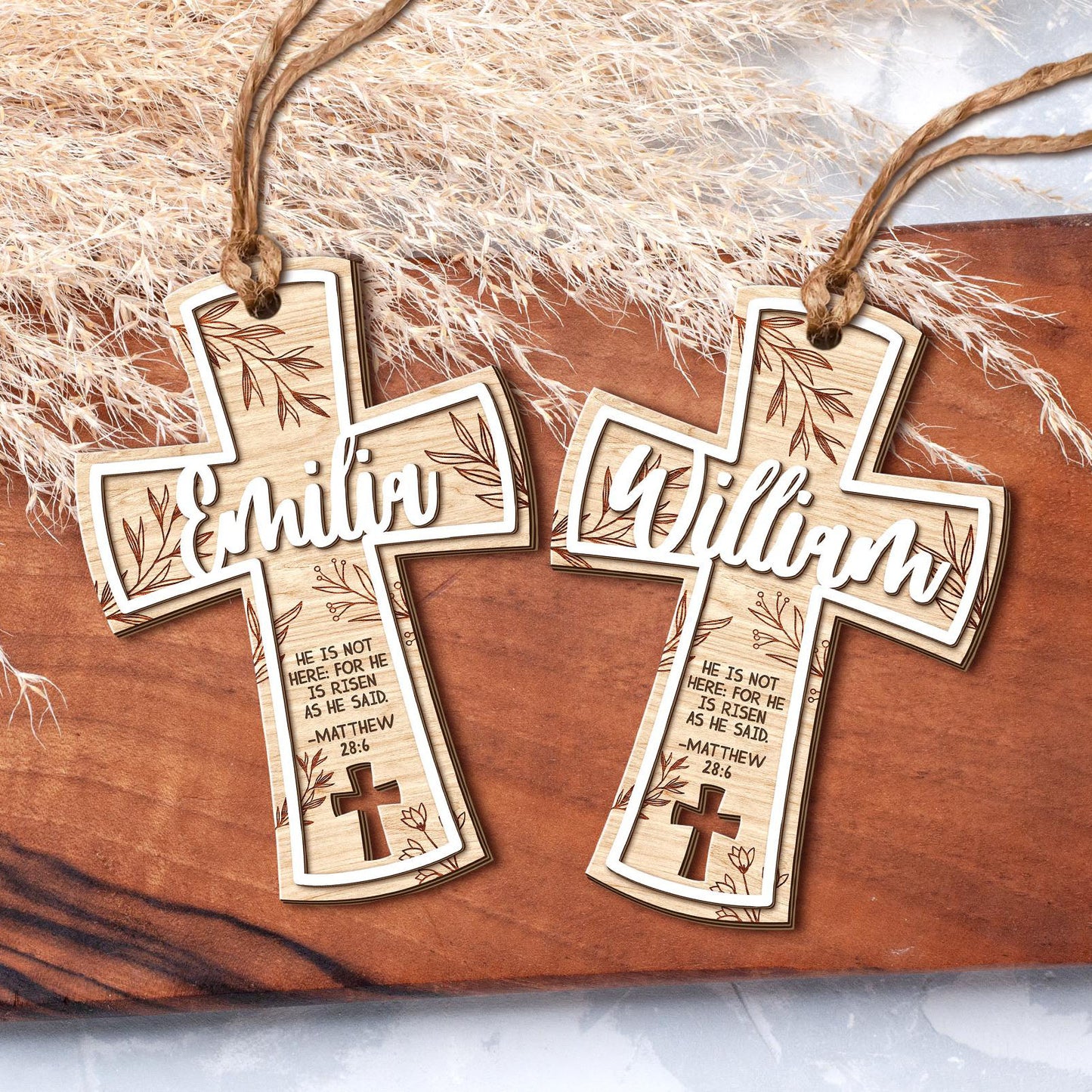He Is Risen - Personalized Easter Basket Tag