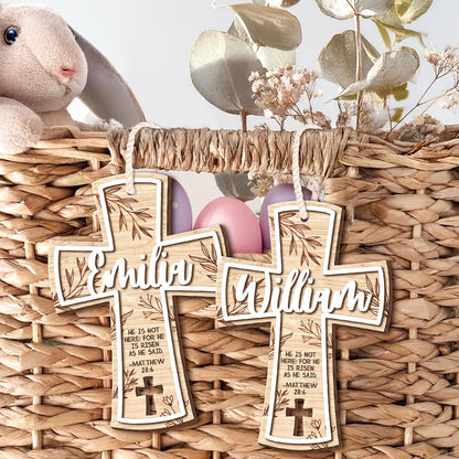 He Is Risen - Personalized Easter Basket Tag