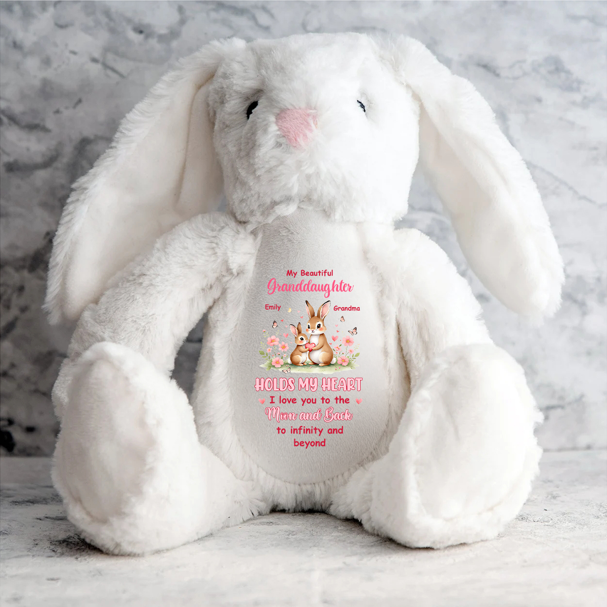 Soft Stuffed Rabbit Gift - Personalized Stuffed  Easter Bunny