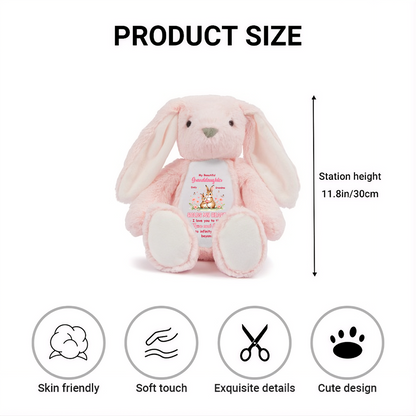 Soft Stuffed Rabbit Gift - Personalized Stuffed  Easter Bunny