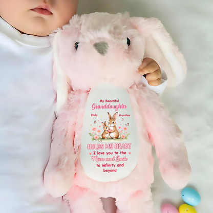 Soft Stuffed Rabbit Gift - Personalized Stuffed  Easter Bunny