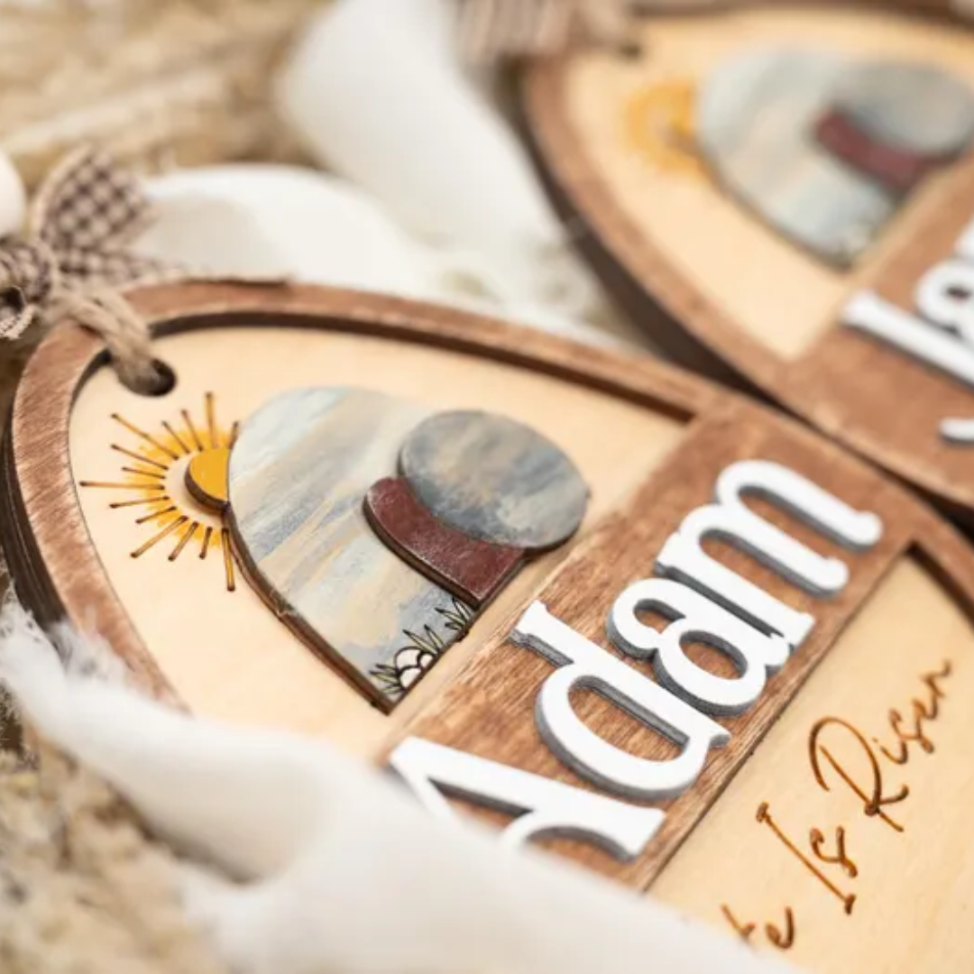 He Is Risen - Personalized Easter Basket Tag