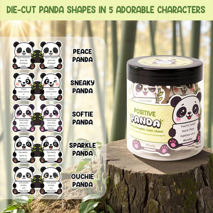 Positive Panda Jar – Emotional Support Panda Birthday Gifts for Women Men, Boss Day Gift, Halloween Stocking Stuffer Christmas Gifts for Teens Tweens Daughter Son, Unique Teen Girl Gift Trendy Stuff