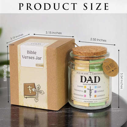 Bible Jar for Dad, Fathers Day Gifts for Dad, Christian Gifts for Men,Gifts for Dad, Prayer Jar, Hope Jar, Bible Stuff, Scripture Gifts.