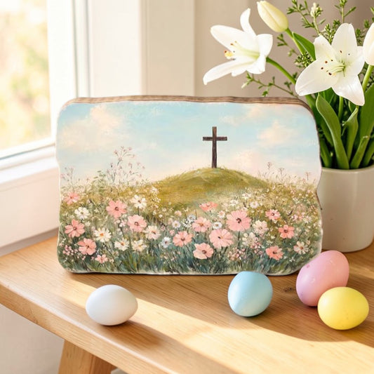 He is Risen - Wooden Block