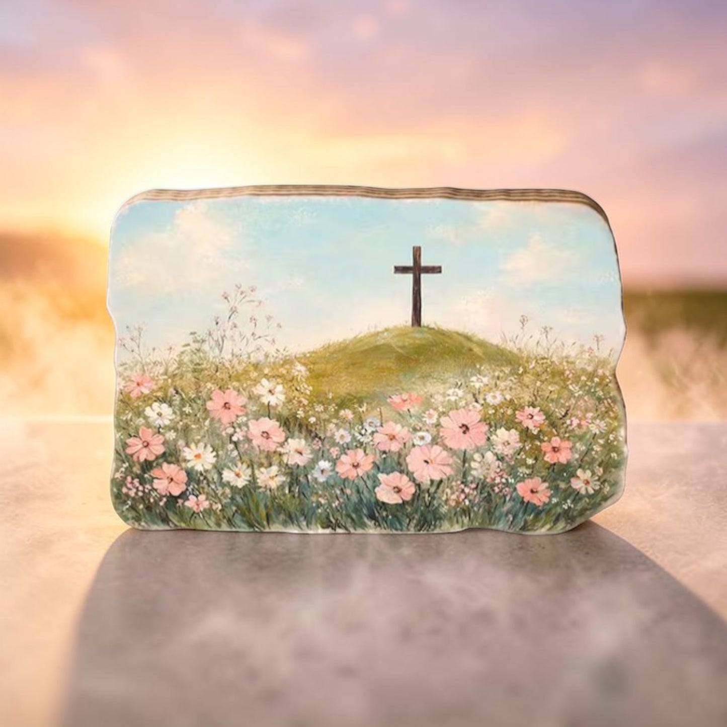 He is Risen - Wooden Block