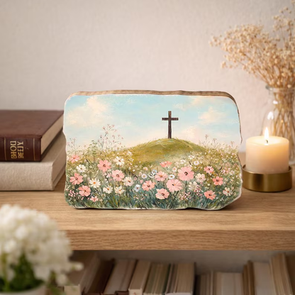 He is Risen - Wooden Block