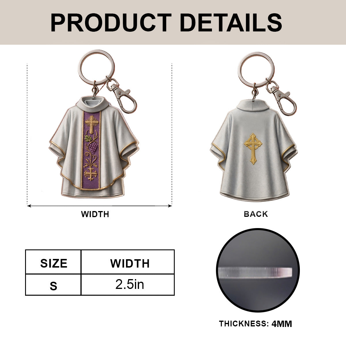 Blessed Messenger - Personalized Keychain