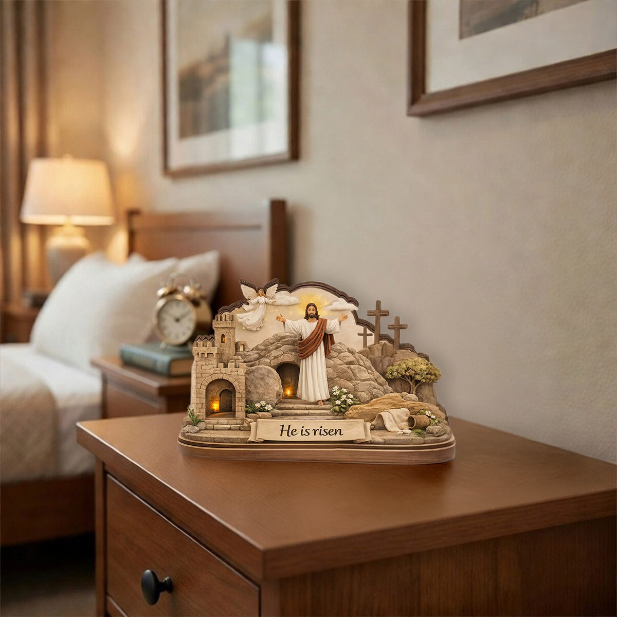 He Is Risen - Wooden Block