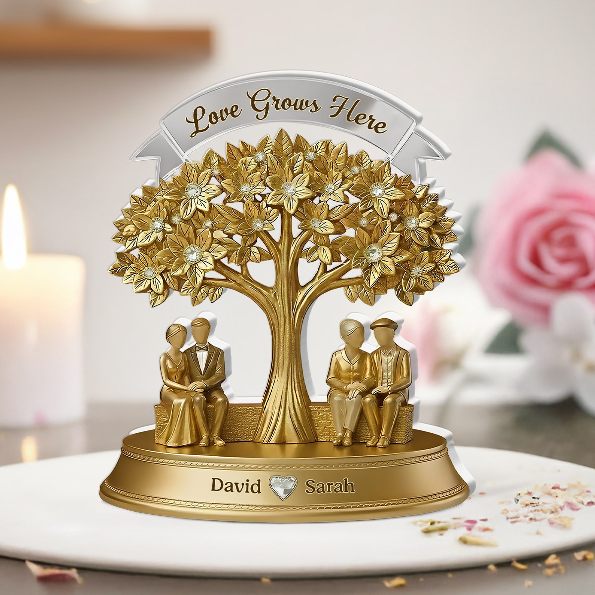 Love Grows Here - Personalized Acrylic Plaque