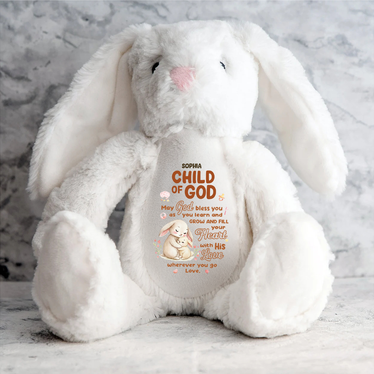 Child of God - Personalized Stuffed Bunny
