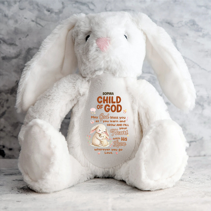 Child of God - Personalized Stuffed Bunny