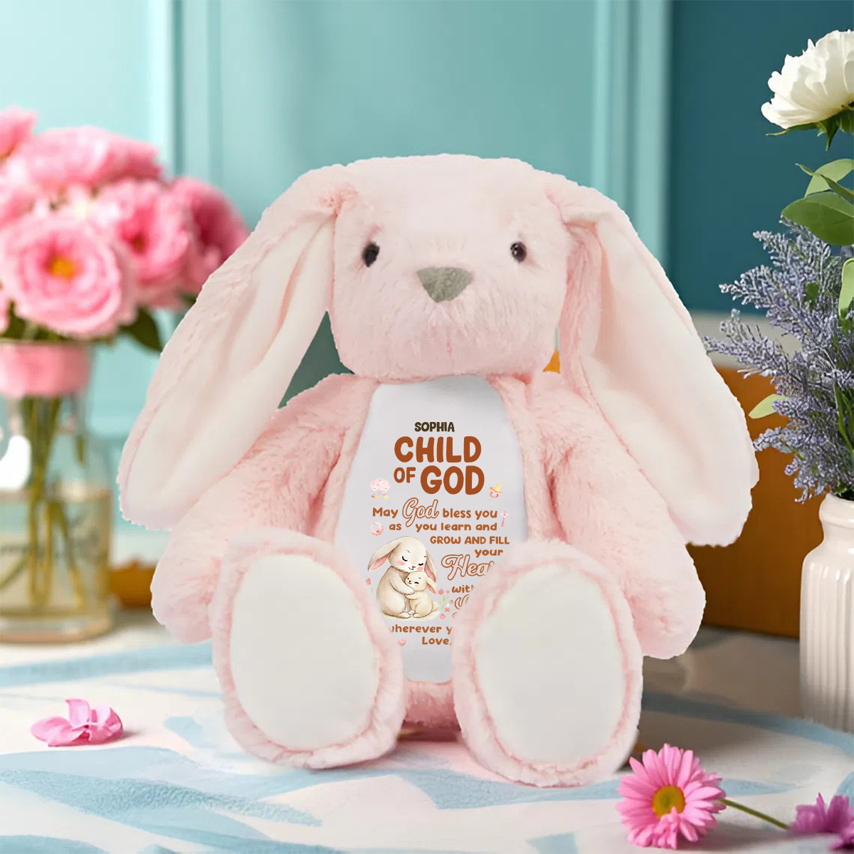 Child of God - Personalized Stuffed Bunny