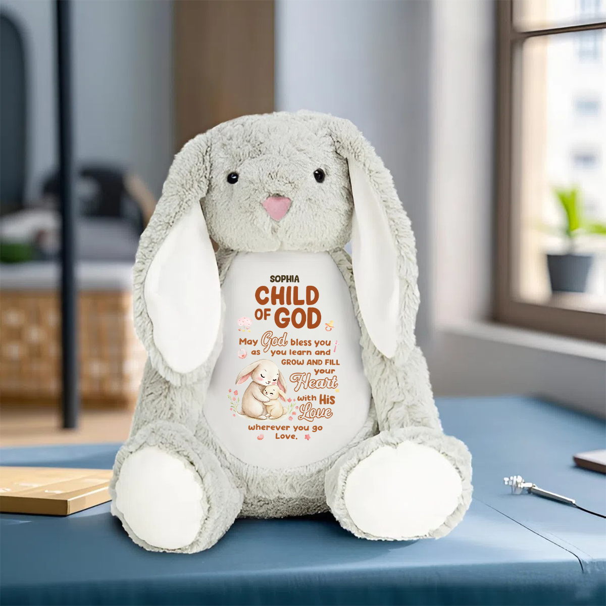 Child of God - Personalized Stuffed Bunny