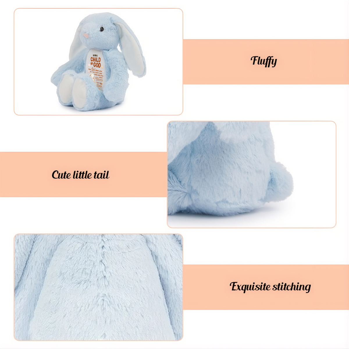 Child of God - Personalized Stuffed Bunny