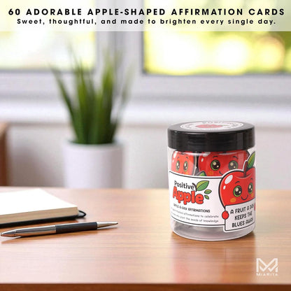 60 Positive Apple Daily Affirmation Cards Jar– Teacher Back to School Gifts - Apple for Teacher Gift - Teachers Gifts for Women -Teachers Day Graduation End of the Year Thank You Gift for Women