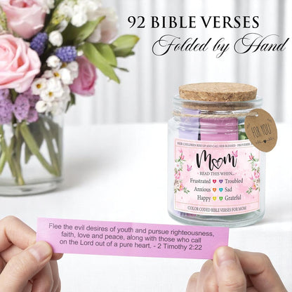 Bible Verses Jar for Mom, Christian Gifts for Women, Birthday Gifts for Women, Mothers Day Gifts from Daughter