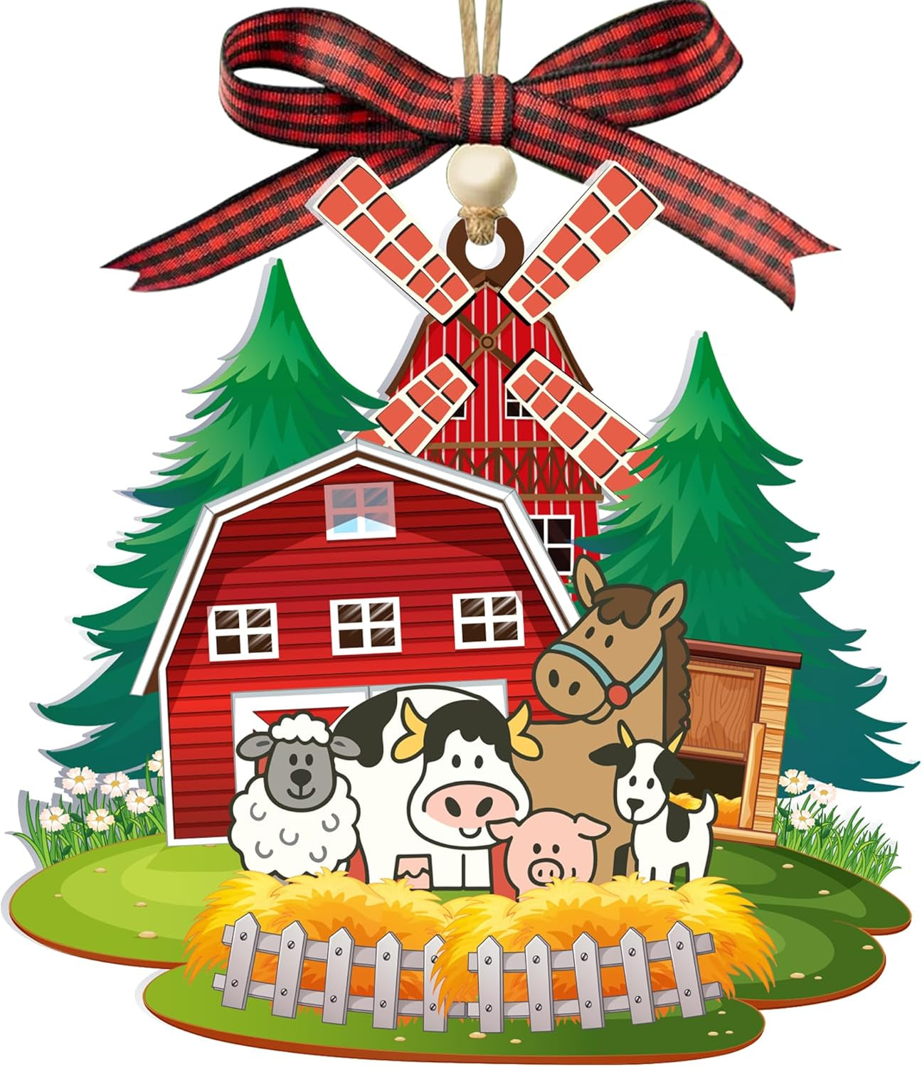 Farmer Christmas Ornament 2025 – Farming Xmas Ornament Farmhouse Tree Decor, Barn Ranch Farm Ornament, Country Holiday Decorations, Rustic for Farmer, Husband, Him