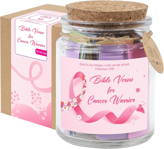 Bible Jar for Cancer Warrior, Cancer Care Gifts for Women, Cancer Gifts for Women, Breast Cancer Gifts, Cancer Comfort Gifts