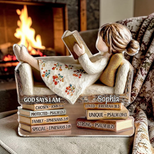 God Says I Am - Personalized  Acrylic Plaque