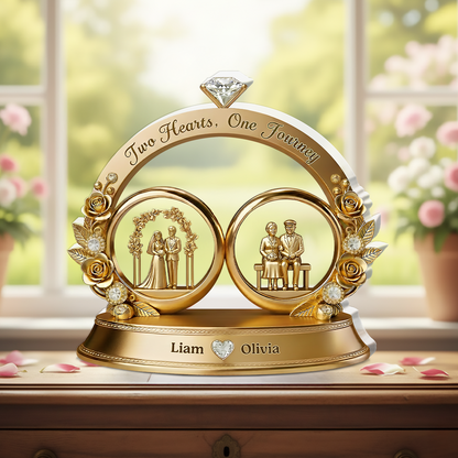 Two Heart, One Journey - Personalized Acrylic Plaque
