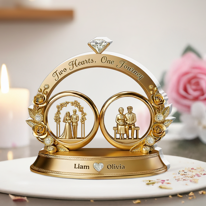 Two Heart, One Journey - Personalized Acrylic Plaque