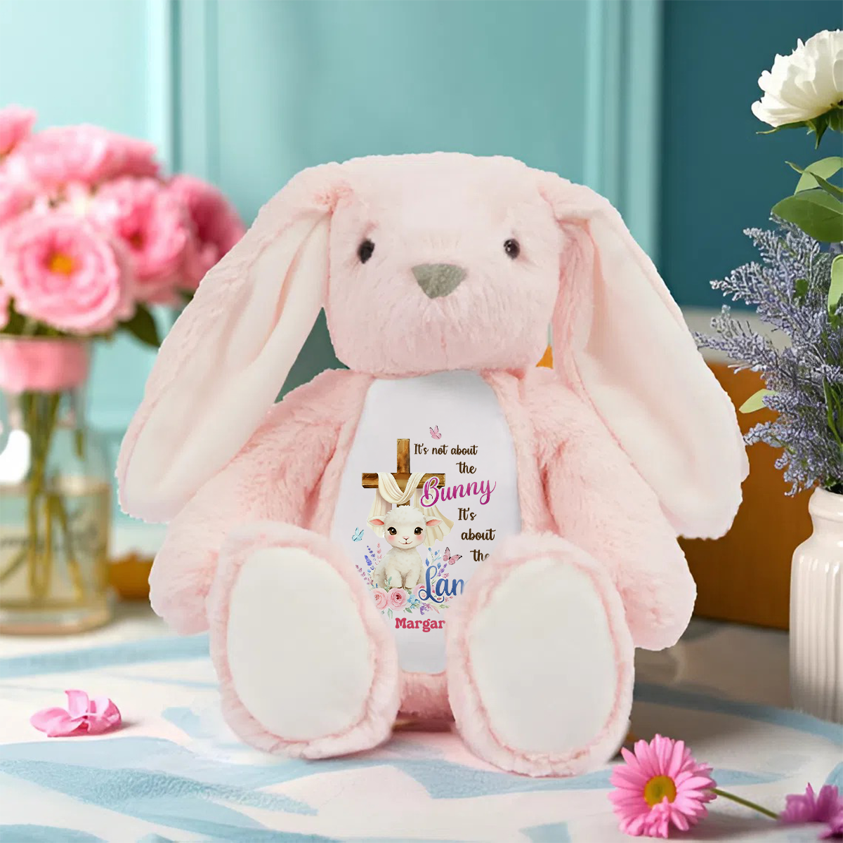 It's About The Lamb - Personalized Stuffed Bunny