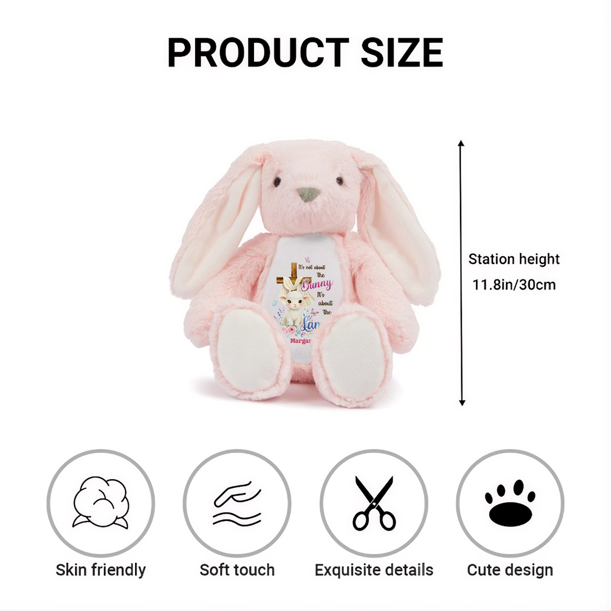 It's About The Lamb - Personalized Stuffed Bunny