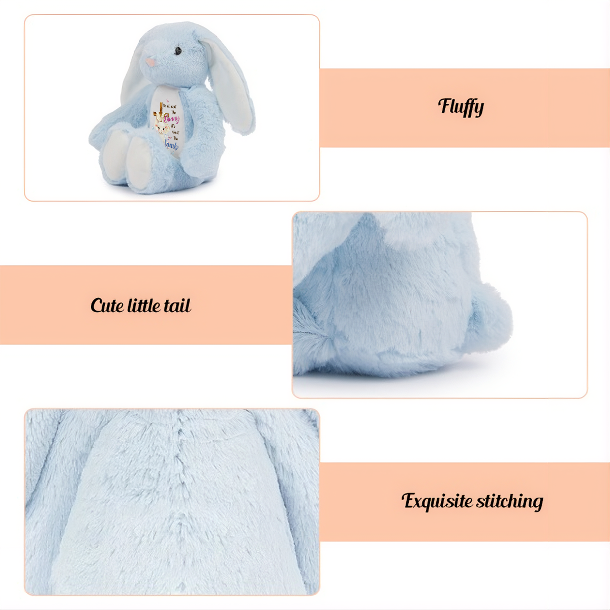 It's About The Lamb - Personalized Stuffed Bunny