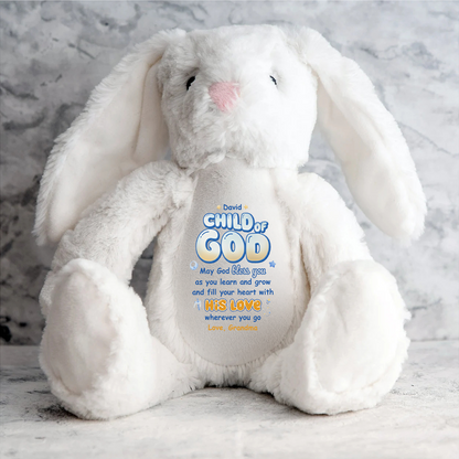 Child Of God - Personalized Stuffed Bunny