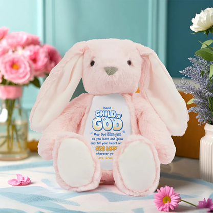 Child Of God - Personalized Stuffed Bunny