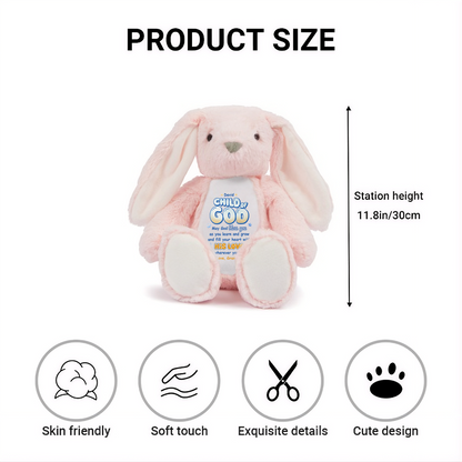 Child Of God - Personalized Stuffed Bunny