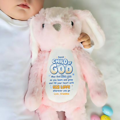 Child Of God - Personalized Stuffed Bunny