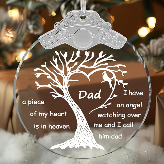 Sympathy Gift for Loss of Dad or Mom - 3.5 Inch Memorial Christmas Ornament - Bereavement and Remembrance Gifts for Father