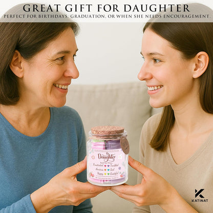 Bible Verse Jar for Daughter – 92 Color-Coded Scriptures of Encouragement, Birthday & Christmas Gift, Christian Keepsake, Daughter-In-Law Gift