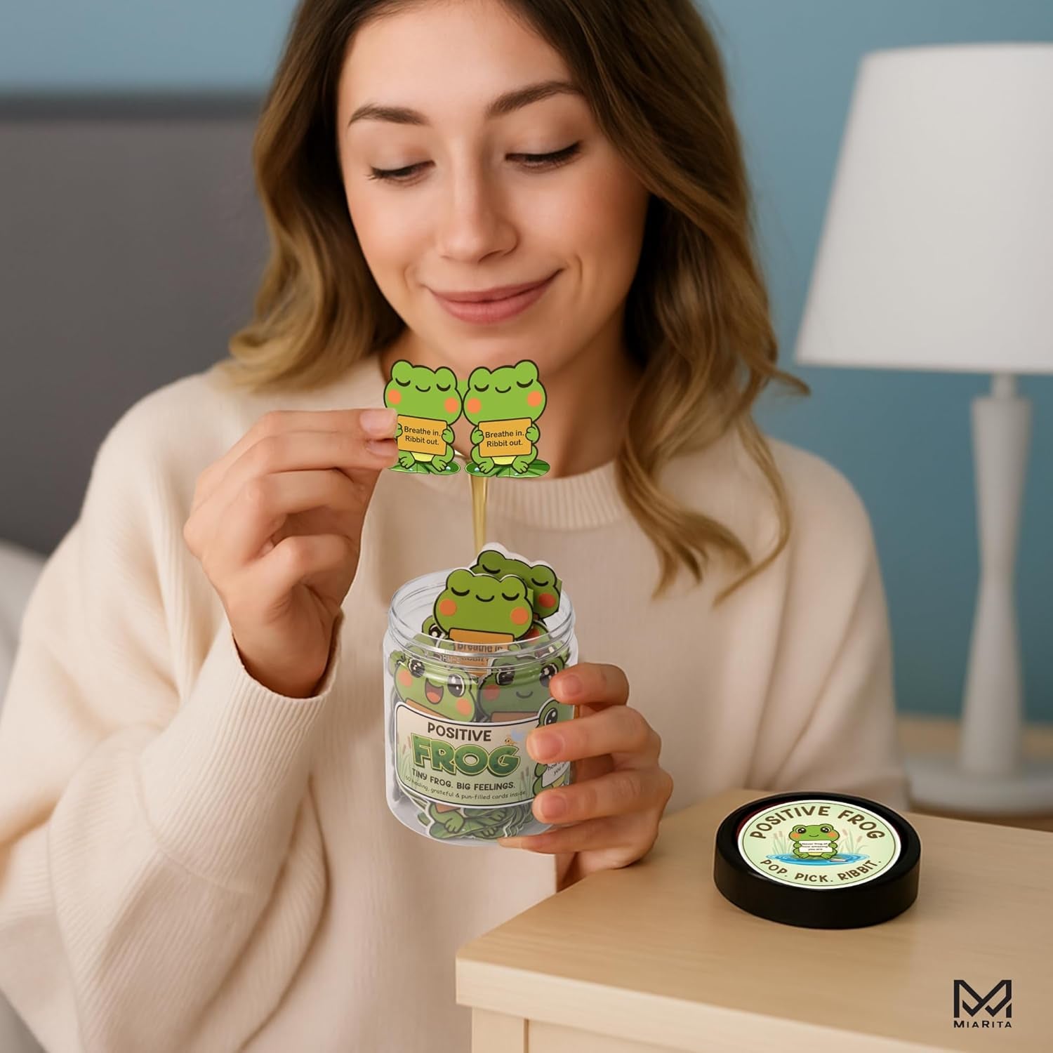 Positive Frog Jar – Thank You Gifts for Women, Men, Coworkers – Emotional Support Jar with 60 Notes – Appreciation Gifts for Teacher, Employee, Frog Gifts for Women, Back to School Gifts for Teacher