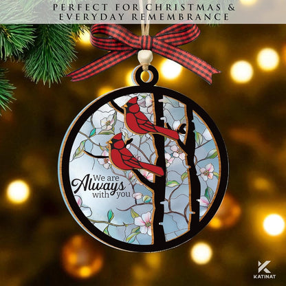 Christmas Ornament 2025 - Ornaments for Christmas Tree, Christmas Tree Ornament, Acrylic Christmas Ornaments, Suncatcher Effect Stained Glass Window Hanging (- KL Cardinal Ornament)