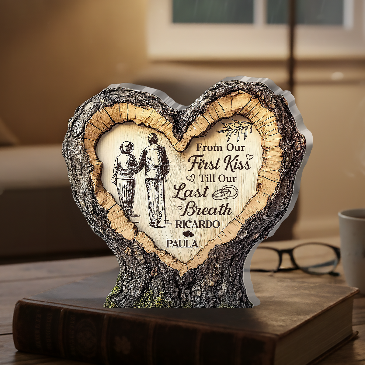 From Our First Kiss Till Our Last Breath - Personalized Acrylic Plaque