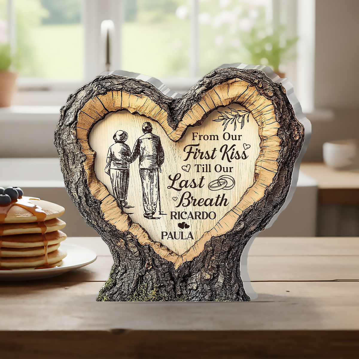 From Our First Kiss Till Our Last Breath - Personalized Acrylic Plaque