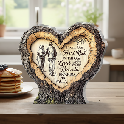From Our First Kiss Till Our Last Breath - Personalized Acrylic Plaque